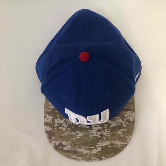 NFL New York Giants New Era Fitted Hat Blue and Camo Sz 8 or 63.5cm - Picture 6 of 8